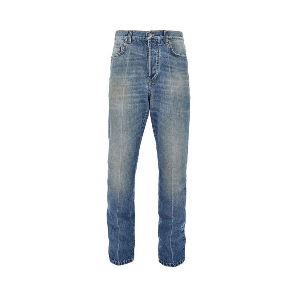 Versace Men Cotton Denim Jeans With Medusa Detail